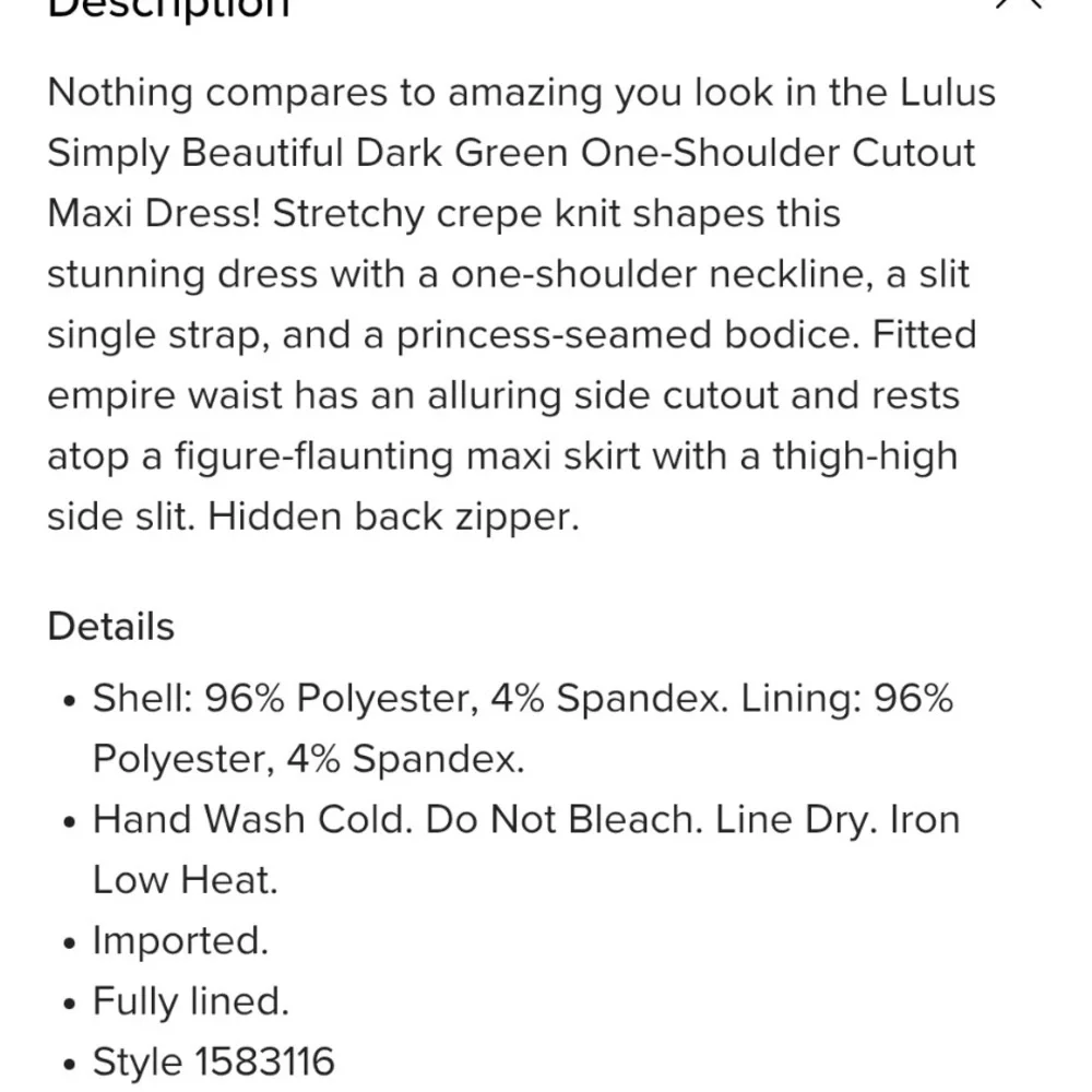 Lulu's Dark Green One-Shoulder Maxi Dress - Picture 7 of 7